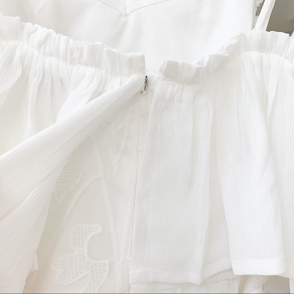 Flying Tomato White Off-Shoulder Dress - Picture 7 of 16